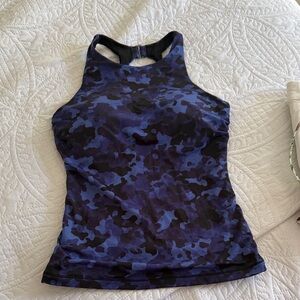 Athleta Blue Camo High-Neck Women’s Tankini 34D/DD